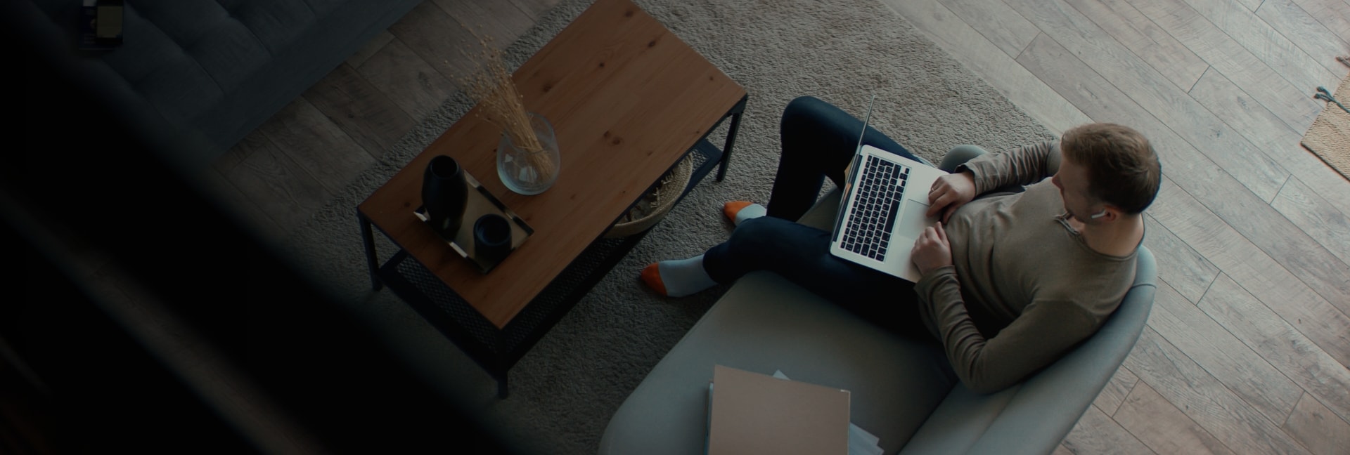Men working on laptop