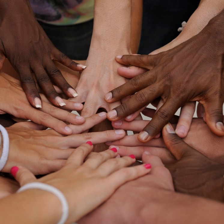 people clicking hands pictures