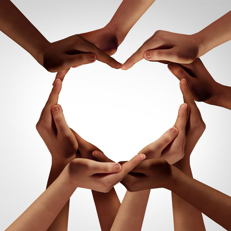 heart with hands