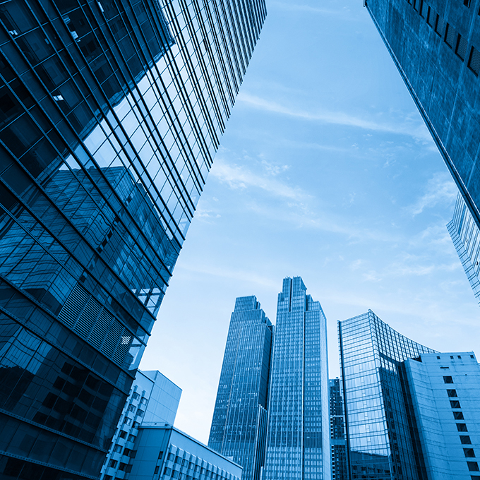 Blue Modern Office Building