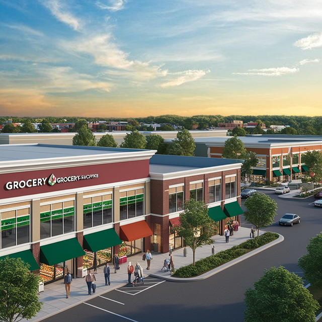 Open-air grocery-anchored shopping centers